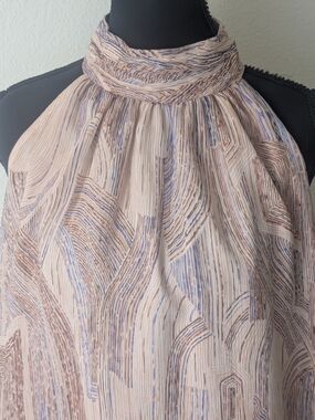 Joie Erola B Silk Halter Blouse NWT Blooming Dahlia Multi Size L